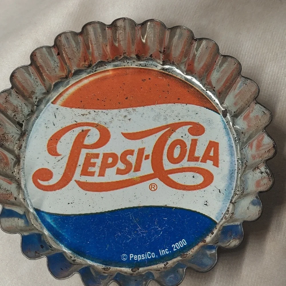 Vintage 2000 Pepsi Cola Coaster Set Retro Soda Pop Barware 4